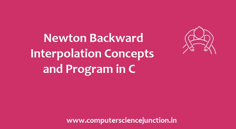 newton backward interpolation program in c