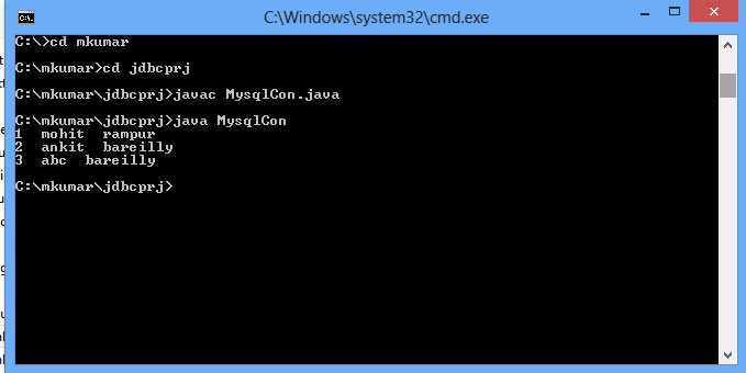 jdbc connection steps