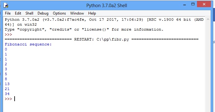 fibonacci series in python recursion