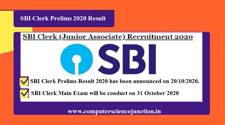 sbi clerk prelims result