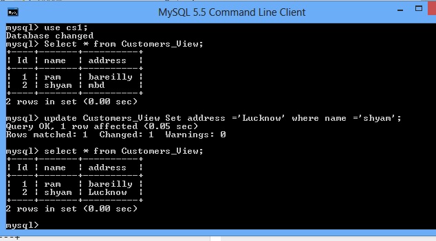 update views in sql