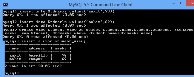 views in sql