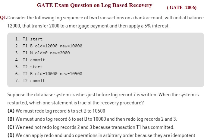 gate exam question