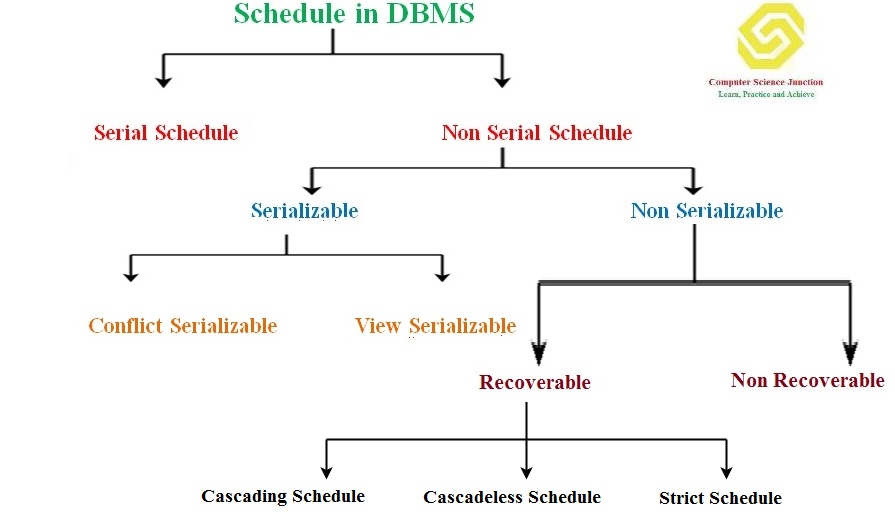types of schedules in dbms