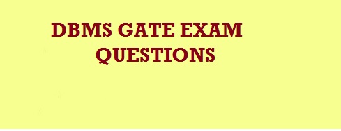 dbms gate questions