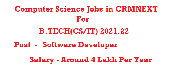 computer science jobs for b.tech