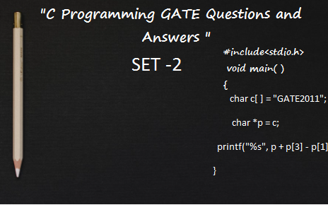c programming gate questions and answers