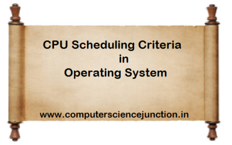 CPU Scheduling Criteria in os