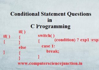 conditional statements in c Program questions