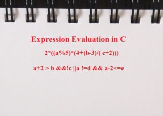 expression evaluation in c