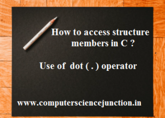 how to access structure members in c
