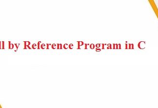 call by reference program in c