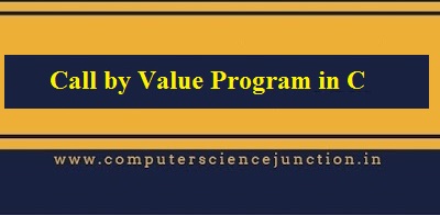 call by value program in c