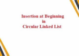 insertion at beginning in circular linked list