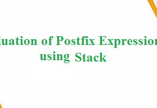 evaluation of postfix expression